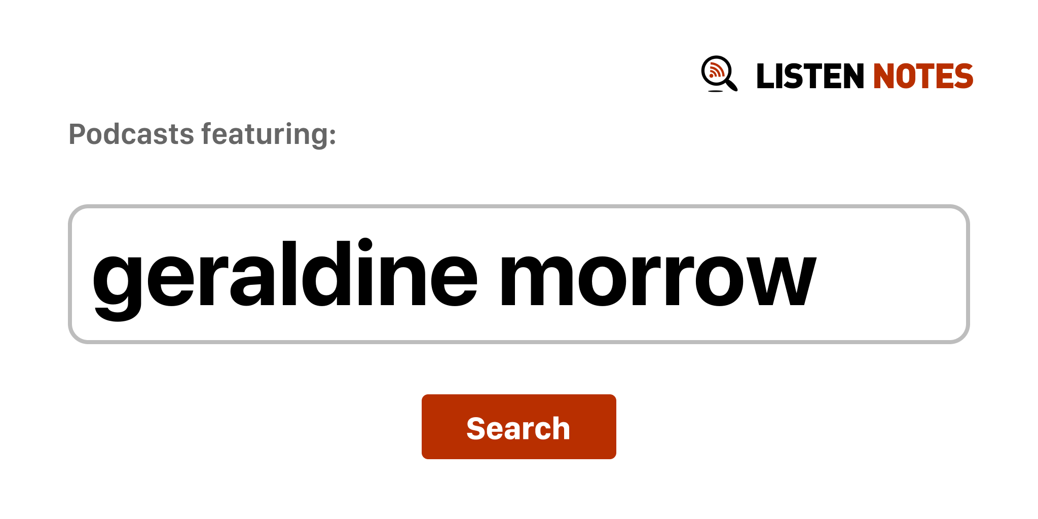 Geraldine Morrow Top podcast episodes